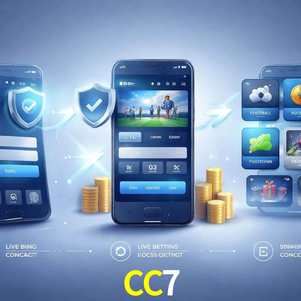 Pasos de acceso a la app CC7 en pantalla de teléfono móvil